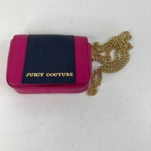 Juicy Couture Leather 6&quot; Shoulder Bag Pink Navy Blue Color Block Gold To... - £23.67 GBP