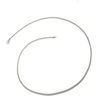 Stainless Steel Simple Thin Curb Chain Men Necklace 2mm - $749.13 MXN