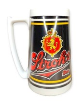 Vintage Stroh&#39;s Beer Pittsburgh Penguins Plastic Mug Stein 6 3/8&quot; NHL USA - £14.27 GBP