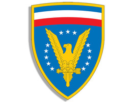 4&quot; Europ EAN Command Shield Helmet Car Bumper Sticker Decal Usa Made - £13.36 GBP