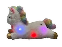 Working FAO Schwarz Plush LED Color Changing Light Up Unicorn 17&quot; - £14.93 GBP