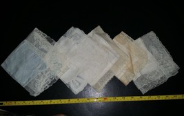 5 Vintage Lace Trimmed Bridal Ladies Handkerchiefs, 1 Celebritees Switze... - £13.36 GBP