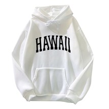 Harajuku Hoodie Women&#39;s Hawaii Print Hoody Long-sleeved Sweatshirt Casual Blouse - £46.94 GBP