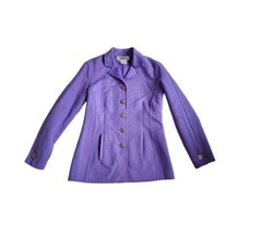 Carlisle Lavender purple wool/angora Coat Enamel Buttons size 8 - £96.75 GBP