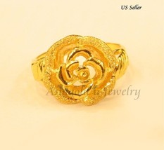 18k solid gold rose ring  from Singapore  #44 - £310.83 GBP