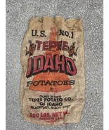 teepee american indian themed Idaho potato burlap sack - $1,881.48 MXN