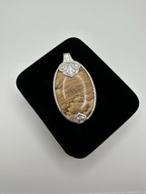 Vintage Sterling Silver BJ Picture Jasper Large Necklace Pendant 6.6cm X... - £47.78 GBP