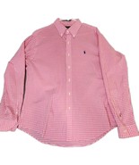 Ralph Lauren Mens Sz L Pink White Gingham Check Long Sleeve Button Down ... - $27.09 CAD