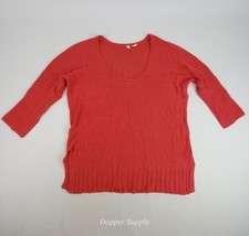 Anthropologie Moth Sweater Size Small Orange Red Cropped Sleeves  - £15.26 GBP