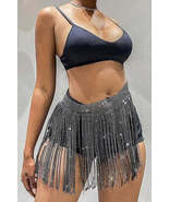 Rhinestone Slash Fringe Belt - €43,23 EUR