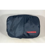 Vintage Blue Nylon TWA Airlines Zippered  Two Pocket Amenity Pouch Toile... - £9.34 GBP
