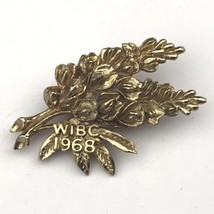 WIBC 1968  Vintage Pin Brooch Womens Bowling 60s - £7.86 GBP