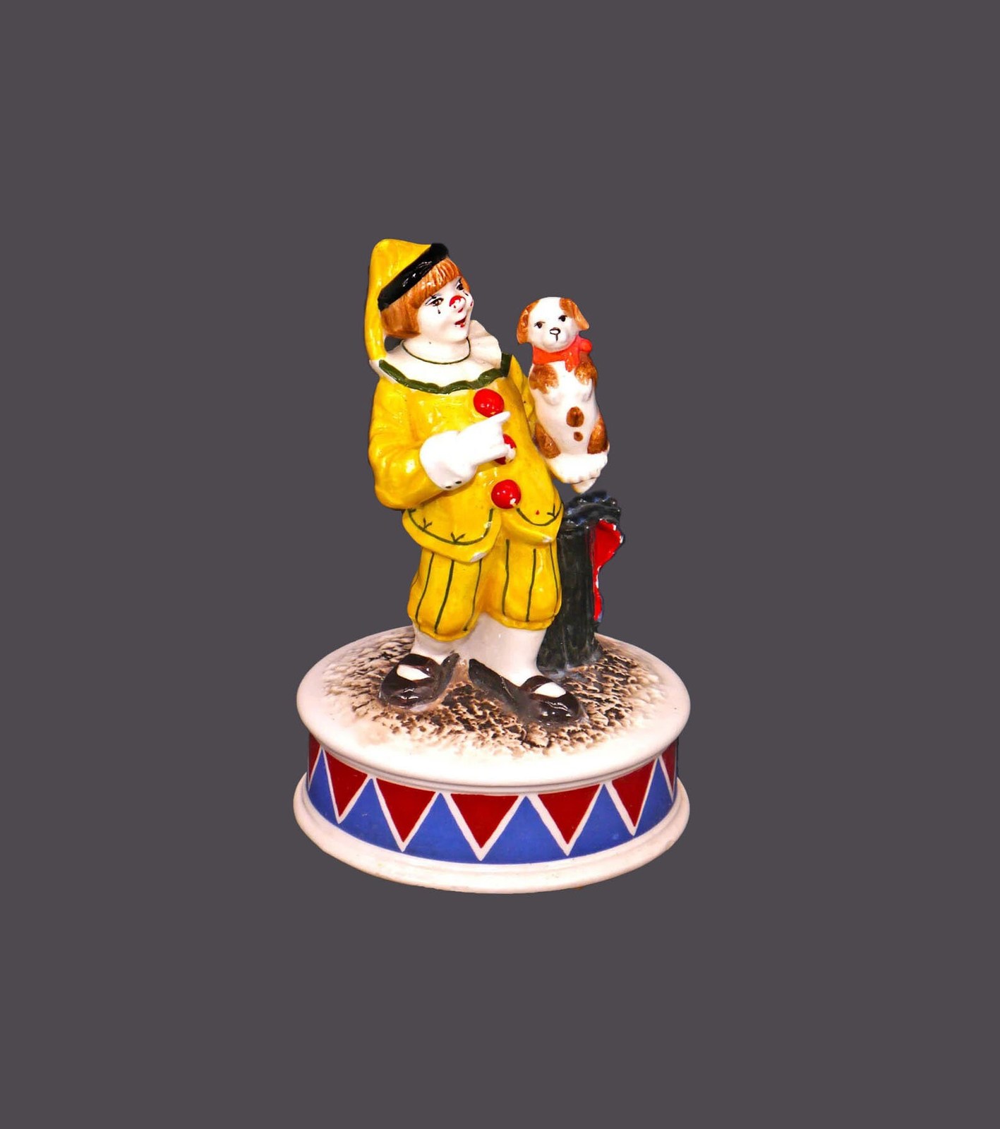 Schmid The Entertainer #254 Clown and Dog music box. Japan made. Original label - $62.92