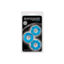 Renegade Chubbies Cock Rings 3-Pack Blue - £13.32 GBP