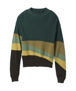 Prana Desert Road Sweater Womens Size Large Green Brown Pullover Ribbed - $846.75 MXN