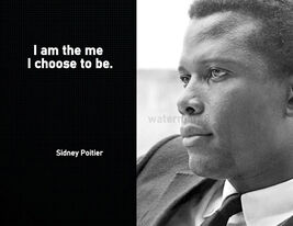 SIDNEY POITIER INSPIRATIONAL MOTIVATION TRIBUTE QUOTE PHOTO I AM THE ME ... - €4,84 EUR+