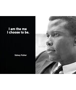 SIDNEY POITIER INSPIRATIONAL MOTIVATION TRIBUTE QUOTE PHOTO I AM THE ME ... - €4,84 EUR+
