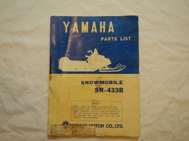 1972 Yamaha snowmobile SR 433B SR433 433 Parts book List catalog diagram... - $39.49