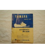 1972 Yamaha snowmobile SR 433B SR433 433 Parts book List catalog diagram... - €34,30 EUR