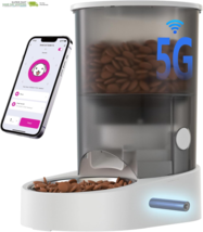 Automatic Cat Feeder with Rechargeable Battery Wifi App 4L Pet Feeder, A... - $96.02