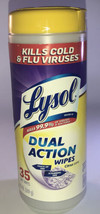 Lysol Dual Action Wipes, Citrus Scent, 35 Wipes-Kills 99% Germs-SHIPS N 24 HOURS - £3.79 GBP