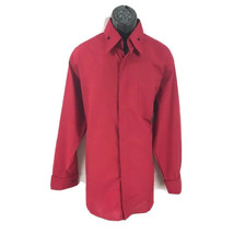 Biani Men&#39;s Shirt Button-Front Long Sleeve with Pocket Covered Buttons S... - $26.99
