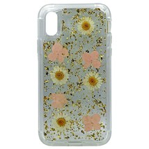 Real Pressed Dried Flower Durable Shockproof Case for iPhone XR 6.1″ GOLD - £6.84 GBP