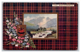 The Macdonald Clan Tartan Raphael Tuck Scottish Clans UNP DB Postcard XB9 - £5.64 GBP