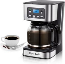 12-Cup Programmable Coffee Maker, Regular &amp; Strong Brew Drip Coffee Machine - £46.64 GBP