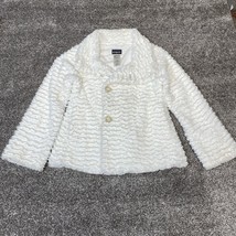 Patagonia Jacket Girls XL 14 Pelage White Fleece Two Button Long Sleeve Sweater - £16.55 GBP
