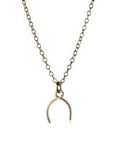 By Philippe 14KT Gold Filled Sterling Silver 925 16&quot; Small Wishbone Necklace - £11.73 GBP