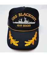 USS Blackout 48 hr Bender Foam Mesh Snapback Drinking Hat Cap Black Patc... - £17.44 GBP