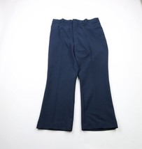 Vtg 70s Streetwear Mens 40x32 Flared Wide Leg Bell Bottoms Knit Chino Pa... - £72.61 GBP