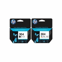 NEW ORIGINAL HP INK CARTRIDGE 304 BLACK + HP 304 TRI-COLOUR - £41.47 GBP