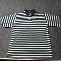 Honors Polo Shirt Adult XL Blue Gray Green Striped Short Sleeve Golf Pre... - $12.16