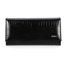 leather wallet women long womens leather wallets  pattern female purse   money b - £22.72 GBP