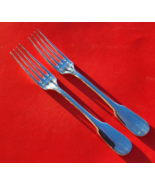CHRISTOFLE CLUNY 8&quot; Dinner Forks Set of 2 Silverplate Flatware Silverware - £49.70 GBP
