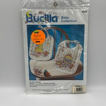 Bucilla 40938 Baby Collection Toy Time Bib Pair Stamped Cross Stitch NEW... - £26.63 GBP