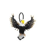 Beaded Eagle Hanging American Bald Bird Figurine Ornament Seed Bead Dang... - £15.79 GBP