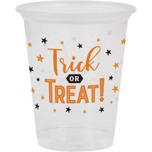 Trick or Treat Halloween Plastic 16 oz Cups - £6.06 GBP