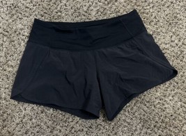 Lululemon Perfect Short Womens 4 Black 3&quot; Running Fitness Workout Lined ... - $24.74