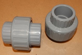 PVC Gray Union Slip Glue Fittings 1 1/4&quot; Spears 2ea USA NSF-pw  CPVC SCH... - £9.66 GBP