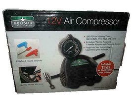 Portable 12 Volt Mini Air Compressor Includes Nozzle Adapters - $34.84