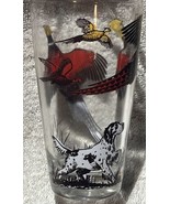 Vtg 5 1/8&quot; Flushed Pheasants &amp; Hunting Dog Water Glass - $8.91