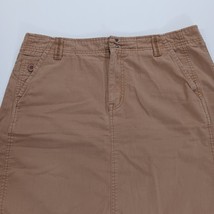 Eddie Bauer Women's Brown Cotton Denim Skirt Size 14 Waist 36" image 12
