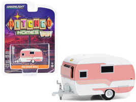 1958 Catolac DeVille Travel Trailer Pink White Hitched Homes Series 14 1/64 Diec - £14.54 GBP