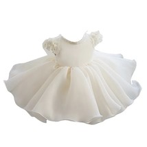New Flower Girl Dress For Wedding Beading Appliques  Ball Gown Infant  Baby Girl - £95.66 GBP
