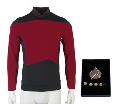 Star Trek TNG Cosplay Costume Red Shirt Starfleet Operations Uniform + B... - £41.11 GBP+