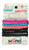 Scunci Everyday and Active Strand Elastics 6 count Each - 3x Stronger - $11.87