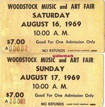 Rare Vintage Woodstock Concert Tickets August 16 , 1969 PRINT PHOTO ALL ... - $4.79+